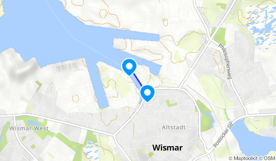 Kartenausschnitt Wassertor Wismar